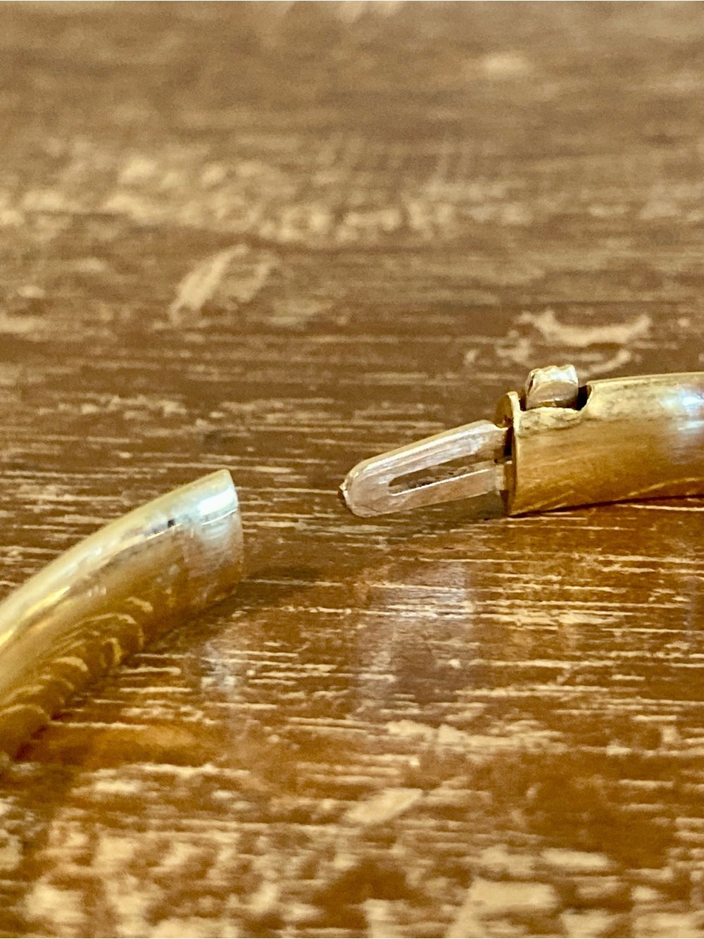 14k Gold Hinged Bangle Bracelet 7 Grams Scrap Broken Jewelry - Picture 15 of 17
